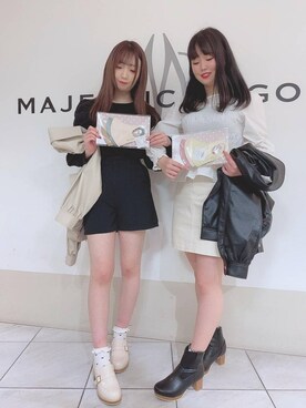 「パワショル」｜「アイテム（ライダースジャケット）」を使った、マジェスティックレゴン天王寺ミオ店スタッフさん（レディース・156cm）の冬コーディネート