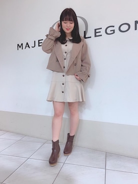 「マーメイド」｜「アイテム（トレンチコート）」を使った、マジェスティックレゴン天王寺ミオ店スタッフさん（レディース・156cm）の冬コーディネート