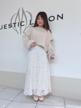 マジェスティックレゴン天王寺ミオ店スタッフさん（レディース・156cm）の冬コーディネート