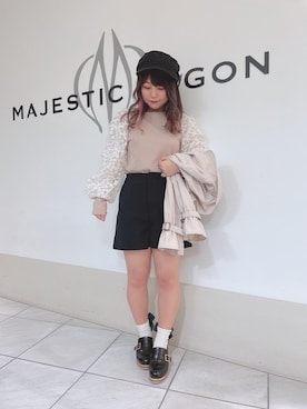 マジェスティックレゴン天王寺ミオ店スタッフさん（レディース・156cm）の冬コーディネート