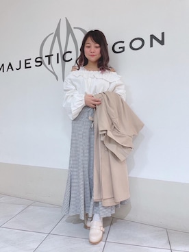 マジェスティックレゴン天王寺ミオ店スタッフさん（レディース・156cm）の冬コーディネート