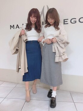 「でにむ」｜「アイテム（トレンチコート）」を使った、マジェスティックレゴン天王寺ミオ店スタッフさん（レディース・156cm）の冬コーディネート