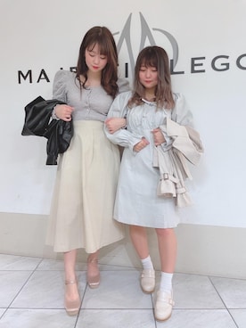 「パワショル」｜「アイテム（ライダースジャケット）」を使った、マジェスティックレゴン天王寺ミオ店スタッフさん（レディース・156cm）の冬コーディネート