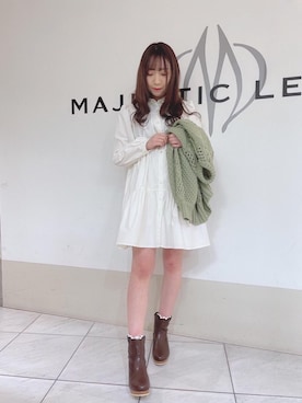 マジェスティックレゴン天王寺ミオ店スタッフさん（レディース・156cm）の春コーディネート