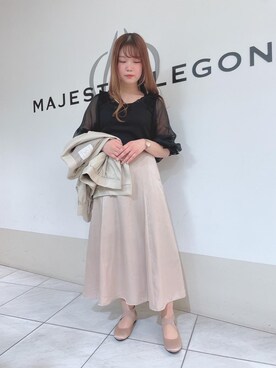 マジェスティックレゴン天王寺ミオ店スタッフさん（レディース・154cm）の春コーディネート