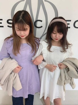 「チュニック」｜「アイテム（ライダースジャケット）」を使った、マジェスティックレゴン天王寺ミオ店スタッフさん（レディース・156cm）の春コーディネート