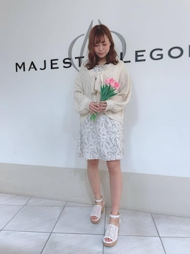 「ミニワンピ」｜マジェスティックレゴン天王寺ミオ店スタッフさん（レディース・155cm）の春コーディネート