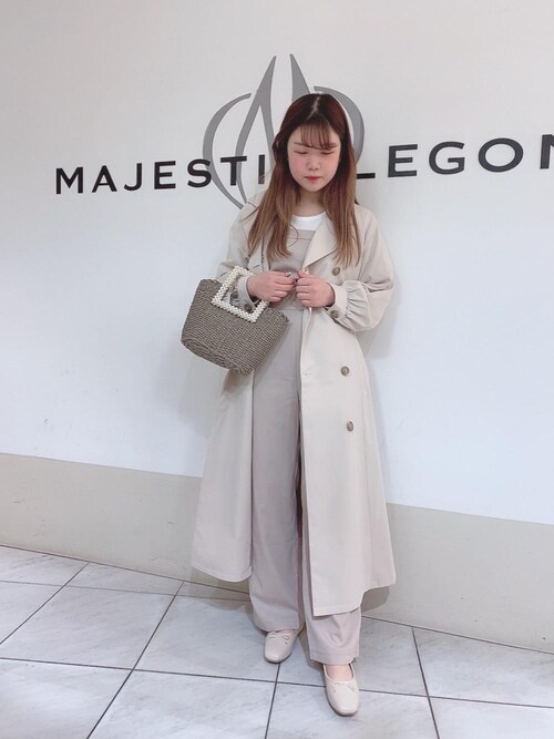 Majestic Legon マジェスティックレゴン天王寺ミオ店スタッフさんのトレンチコートを使ったコーディネート Zozotown