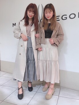 マジェスティックレゴン天王寺ミオ店スタッフさん(レディース・156cm)の春コーディネート