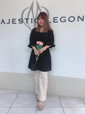「ミニワンピ」｜マジェスティックレゴン天王寺ミオ店スタッフさん（レディース・145cm）の春コーディネート