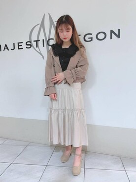 マジェスティックレゴン天王寺ミオ店スタッフさん(レディース・154cm)の春コーディネート