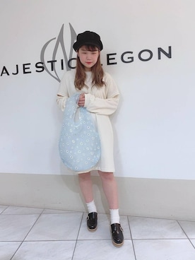 「ミニワンピ」｜マジェスティックレゴン天王寺ミオ店スタッフさん（レディース・154cm）の春コーディネート