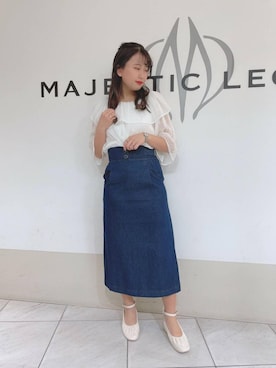 マジェスティックレゴン天王寺ミオ店スタッフさん（レディース・151cm）の春コーディネート