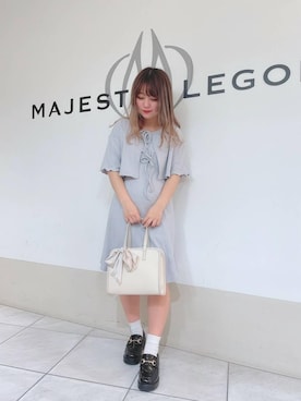 「ミニワンピ」｜マジェスティックレゴン天王寺ミオ店スタッフさん（レディース・145cm）の春コーディネート