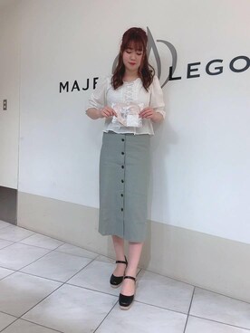 マジェスティックレゴン天王寺ミオ店スタッフさん（レディース・159cm）の春コーディネート