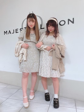 「ミニワンピ」｜マジェスティックレゴン天王寺ミオ店スタッフさん（レディース・156cm）の春コーディネート