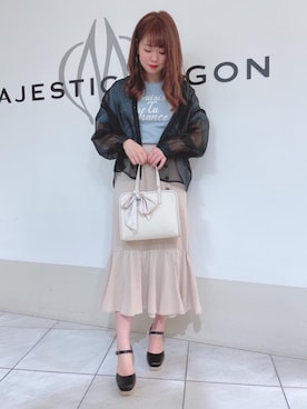 マジェスティックレゴン天王寺ミオ店スタッフさん（レディース・159cm）の春コーディネート