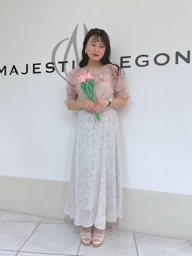 マジェスティックレゴン天王寺ミオ店スタッフさん（レディース・151cm）の春コーディネート