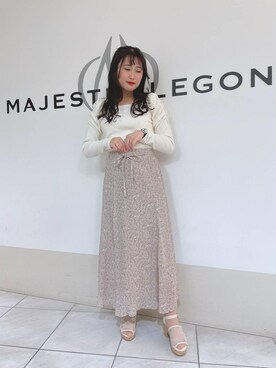 マジェスティックレゴン天王寺ミオ店スタッフさん（レディース・151cm）の春コーディネート