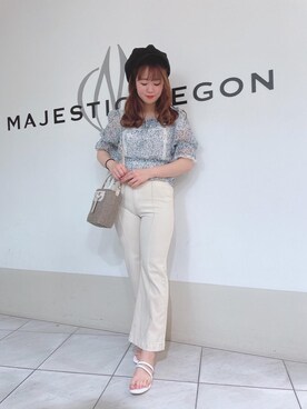 「ヘルシーカラー」｜マジェスティックレゴン天王寺ミオ店スタッフさん（レディース・159cm）の春コーディネート