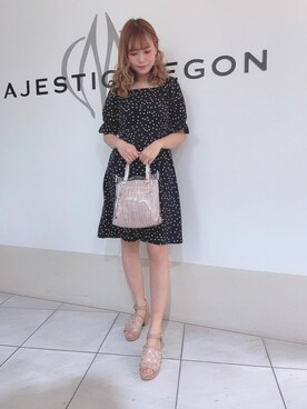 「ミニワンピ」｜マジェスティックレゴン天王寺ミオ店スタッフさん（レディース・155cm）の春コーディネート