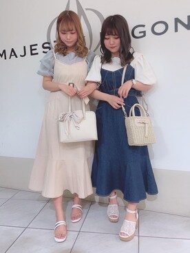 マジェスティックレゴン天王寺ミオ店スタッフさん（レディース・156cm）の春コーディネート