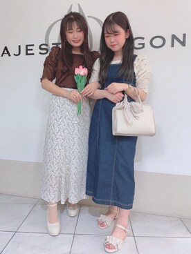 マジェスティックレゴン天王寺ミオ店スタッフさん（レディース・156cm）の春コーディネート