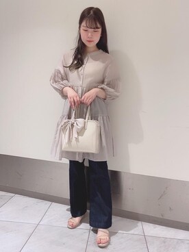 マジェスティックレゴン天王寺ミオ店スタッフさん（レディース・154cm）の春コーディネート