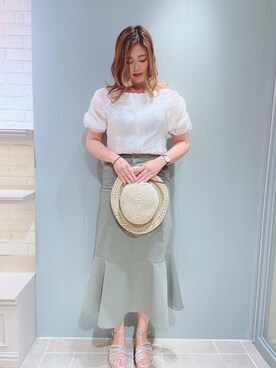 マジェスティックレゴン天王寺ミオ店スタッフさん（レディース・156cm）の春コーディネート
