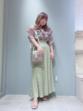 マジェスティックレゴン天王寺ミオ店スタッフさん（レディース・145cm）の春コーディネート