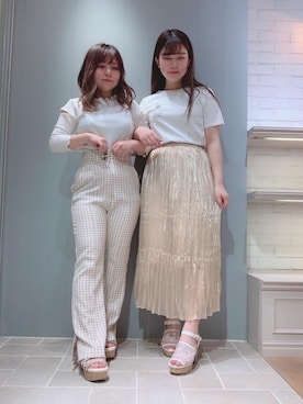 マジェスティックレゴン天王寺ミオ店スタッフさん（レディース・156cm）の春コーディネート