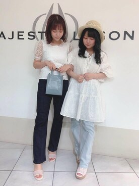 マジェスティックレゴン天王寺ミオ店スタッフさん（レディース・156cm）の夏コーディネート