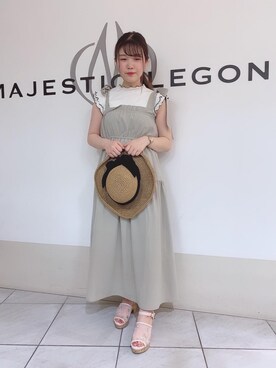 マジェスティックレゴン天王寺ミオ店スタッフさん（レディース・154cm）の夏コーディネート