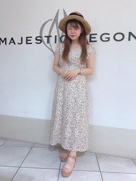 マジェスティックレゴン天王寺ミオ店スタッフさん（レディース・154cm）の夏コーディネート