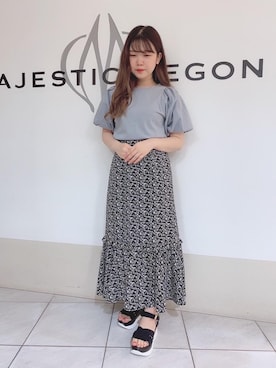 マジェスティックレゴン天王寺ミオ店スタッフさん(レディース・154cm)の夏コーディネート