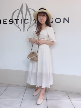 「マーメイドワンピ」｜マジェスティックレゴン天王寺ミオ店スタッフさん（レディース・154cm）の夏コーディネート