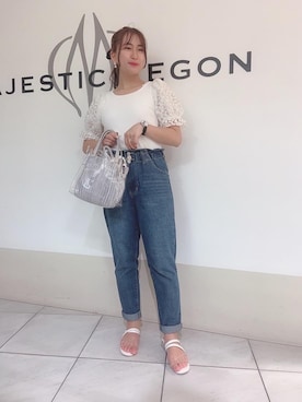 マジェスティックレゴン天王寺ミオ店スタッフさん（レディース・151cm）の夏コーディネート