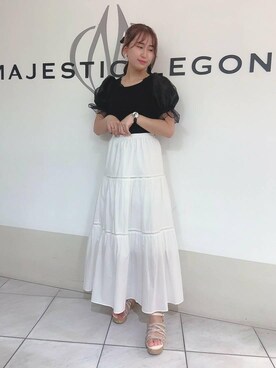 マジェスティックレゴン天王寺ミオ店スタッフさん(レディース・151cm)の夏コーディネート