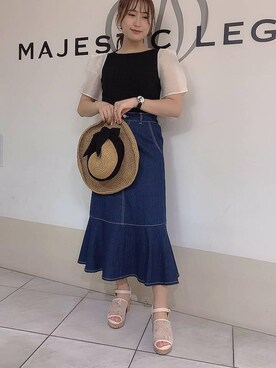 マジェスティックレゴン天王寺ミオ店スタッフさん（レディース・151cm）の夏コーディネート