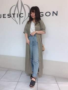 マジェスティックレゴン天王寺ミオ店スタッフさん（レディース・145cm）の夏コーディネート