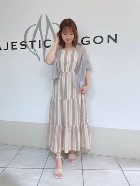 マジェスティックレゴン天王寺ミオ店スタッフさん（レディース・159cm）の夏コーディネート