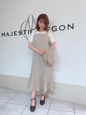 マジェスティックレゴン天王寺ミオ店スタッフさん（レディース・159cm）の夏コーディネート