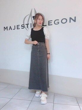 マジェスティックレゴン天王寺ミオ店スタッフさん（レディース・151cm）の夏コーディネート