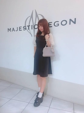 「ミニワンピ」｜マジェスティックレゴン天王寺ミオ店スタッフさん（レディース・145cm）の夏コーディネート