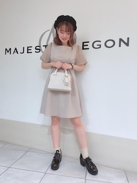 「ボリュームヒール」｜マジェスティックレゴン天王寺ミオ店スタッフさん（レディース・159cm）の夏コーディネート
