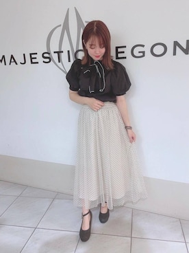 マジェスティックレゴン天王寺ミオ店スタッフさん（レディース・159cm）の夏コーディネート