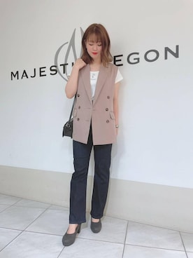 マジェスティックレゴン天王寺ミオ店スタッフさん（レディース・159cm）の夏コーディネート