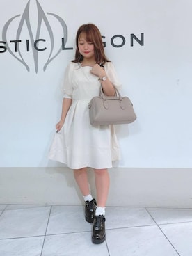 「ミニワンピ」｜マジェスティックレゴン天王寺ミオ店スタッフさん（レディース・145cm）の夏コーディネート