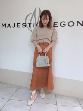 「オレンジ🍊」｜マジェスティックレゴン天王寺ミオ店スタッフさん（レディース・159cm）の夏コーディネート