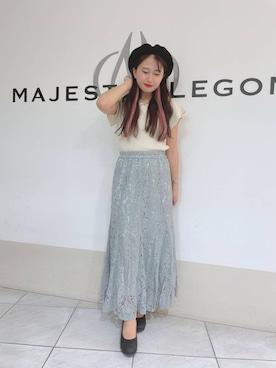 マジェスティックレゴン天王寺ミオ店スタッフさん(レディース・151cm)の夏コーディネート